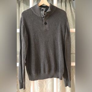 NWT Weatherproof Vintage 100% cotton button collared sweater style gray